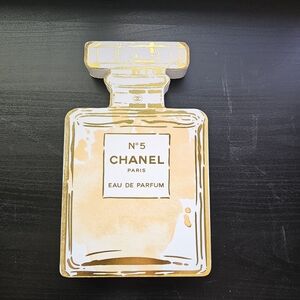 CHANEL Gold and White Wood Elegance Sign